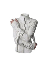 Women's Y2K Stand-Collar Buckle Jacket