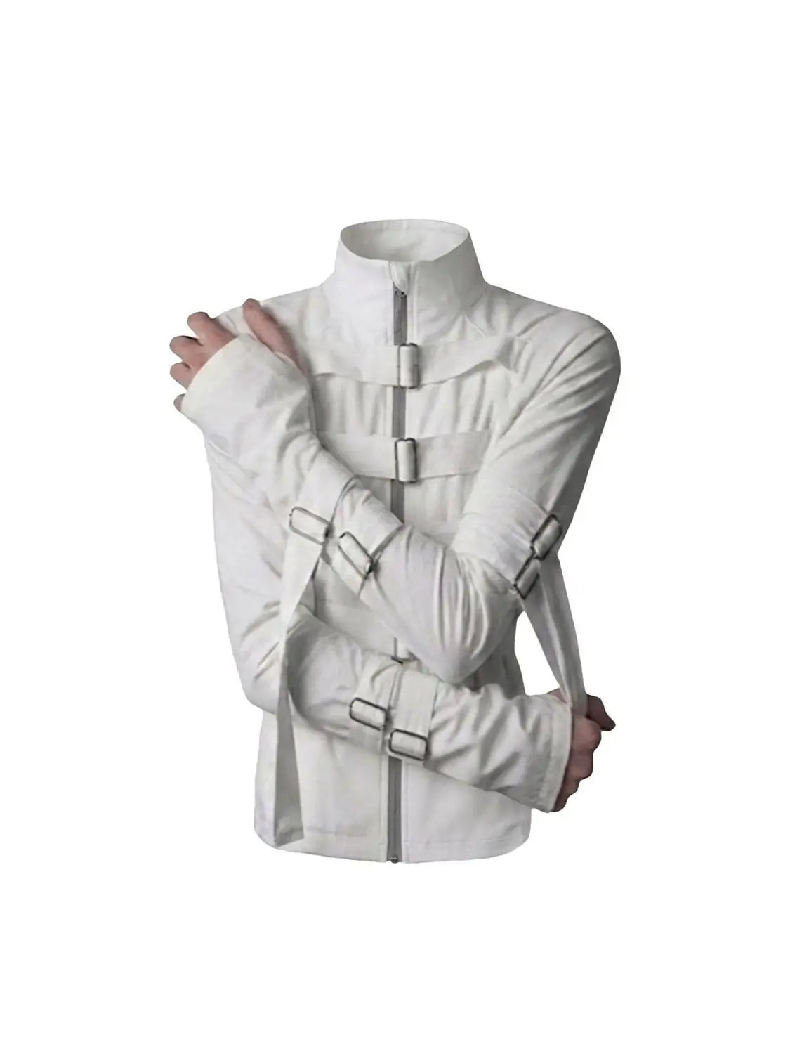 Women's Y2K Stand-Collar Buckle Jacket