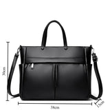 14'' Laptop Business Commuting Handbag Top Quality Materials Ladies Handbag Female Shoulder Bag Put in A4 Magazine and Notebook