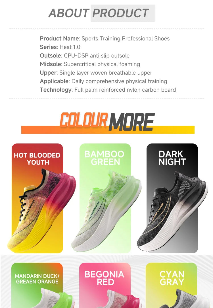 IRUNSVAN HEAT 1.0 Marathon Running Racing Shoes  Professional Shock-relief Ultra-light Rebound Sneakers High Quality Shoes