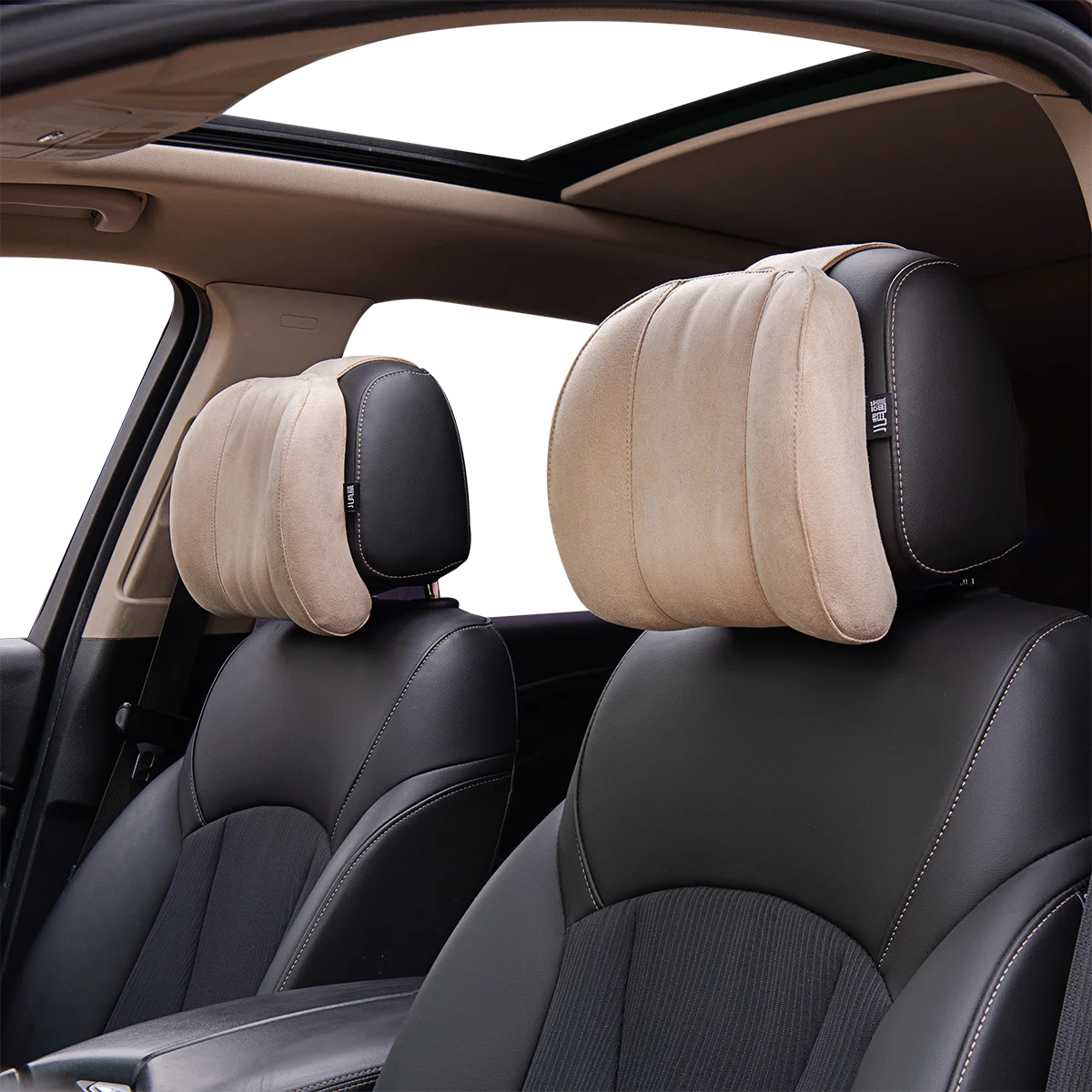 Forbell Car Headrest Pillow Suede Fabric Car Neck Pillow Car Seat Pillow Rest Headrest Memory Foam Headrest Car Accessories
