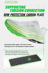 Irunsvan Qfeng1.0 Dual-color Dual-density Carbon Plated Running Shoes Shock-absorbing Lightweight Men's Water-repellent Sports