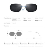 FONEX Titanium Rimless Polarized Sunglasses – Ultralight