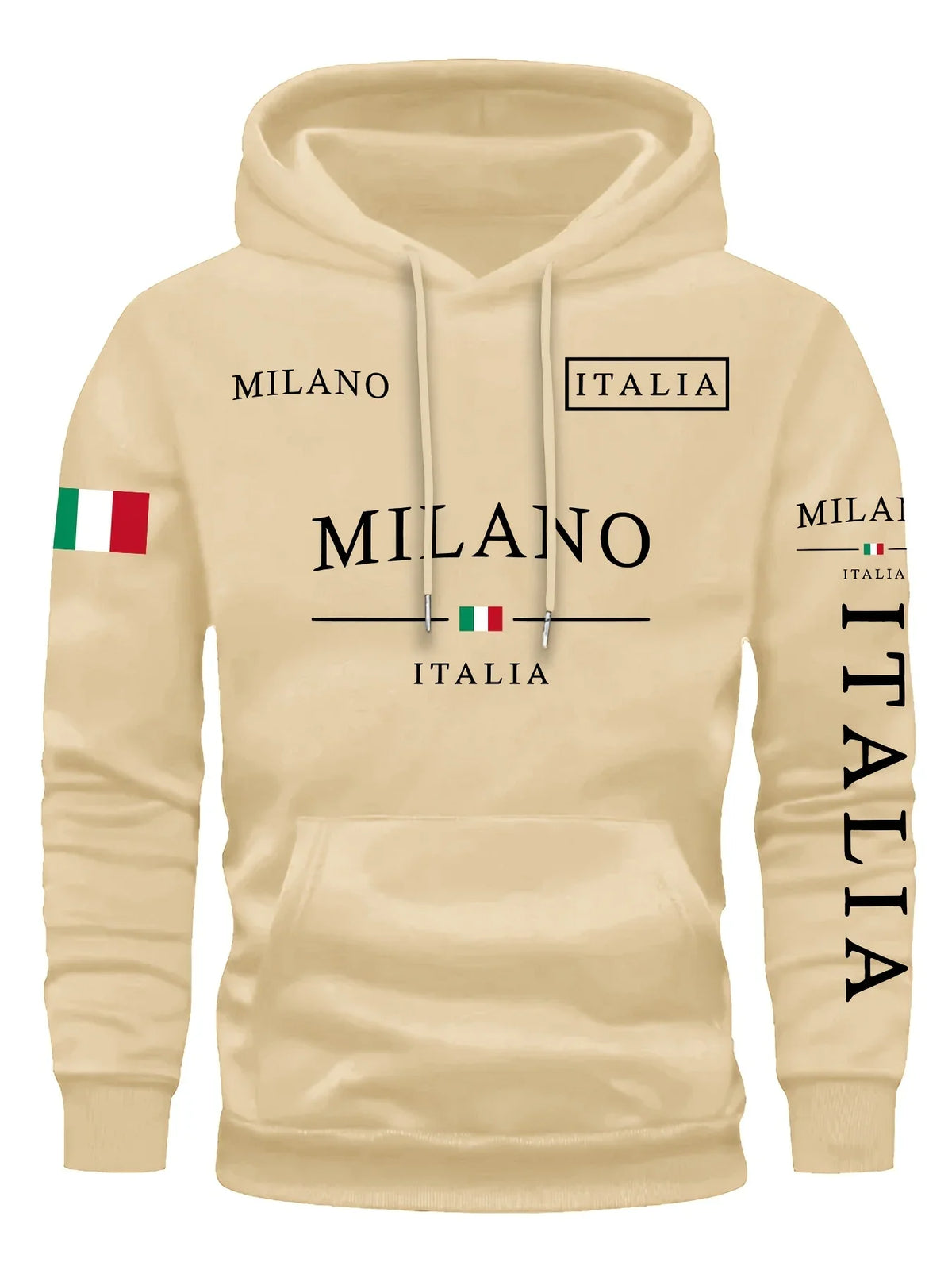 Relaxed-Fit Printed Hooded Sports Pullover