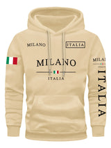Relaxed-Fit Printed Hooded Sports Pullover