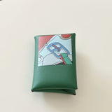 Printing Purse Genuine Leather Small Coin Wallet Genuine Leather Hasp Coin Purse Pouch Change Holder Card Holder for Men Women