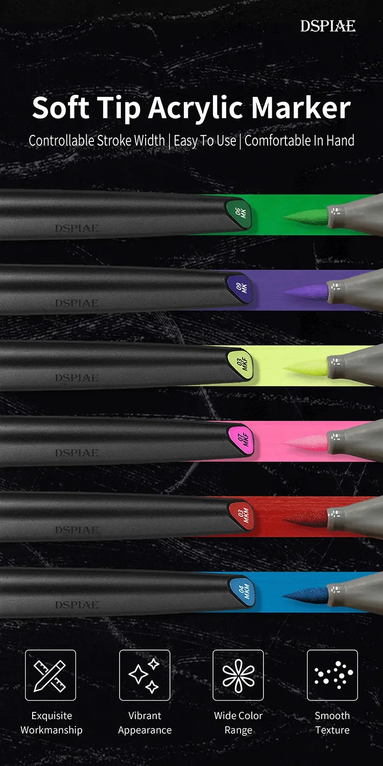 DSPIAE Artist Brush Pen Set | Water-Based Markers