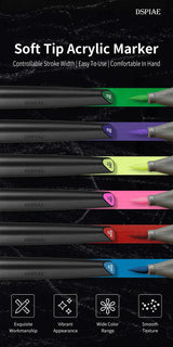 DSPIAE Artist Brush Pen Set | Water-Based Markers