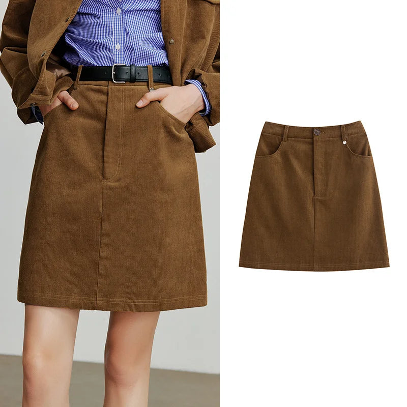 Toyouth Corduroy A-Line Mini Skirt | Autumn 2025