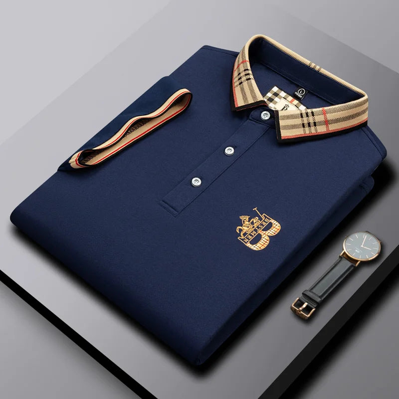 Men's Embroidered Polo Shirt – Breathable Summer Style