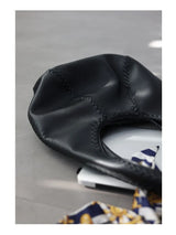 JAZZQ Soft Cowhide Leather Hobo Tote | Hand-Woven Detail
