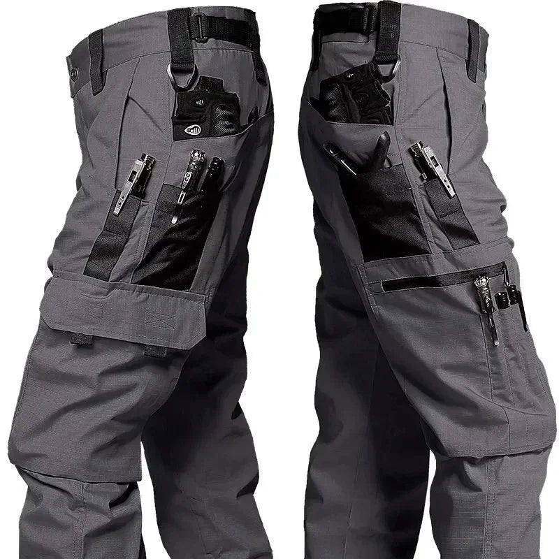 Men’s Waterproof Tactical Cargo Pants – Multi-Pocket Outdoor Work Trousers