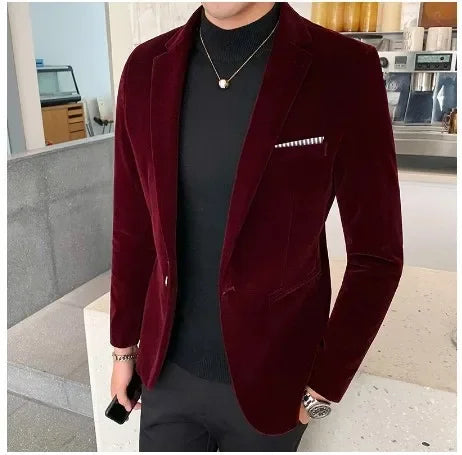 Men’s Slim-Fit Corduroy Blazer