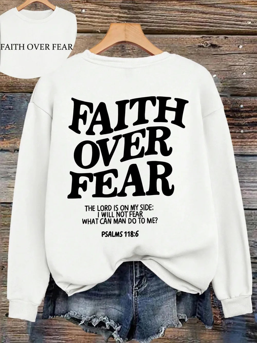 Faith Over Fear Fleece Hoodie