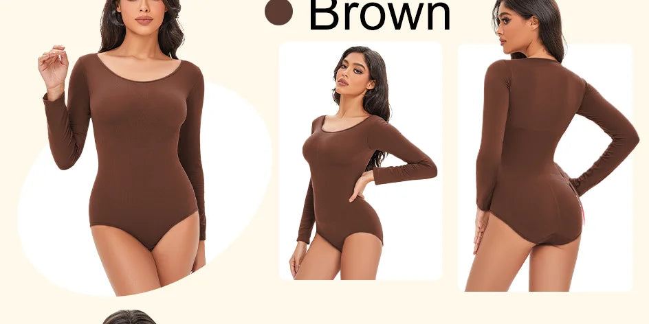 Seamless Tummy Control Long Sleeve Body Shaper
