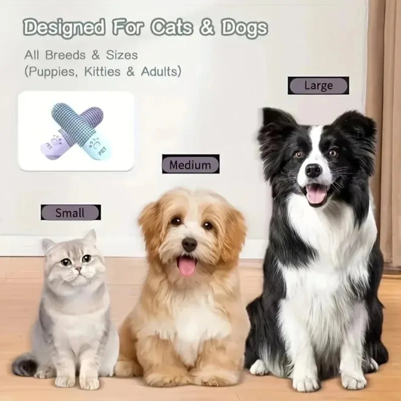 360° Silicone Finger Toothbrush for Dogs & Cats