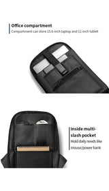 Kingsons  Anti-theft Men Backpack 180 Degree Open USB Charging Laptop Backpack 15.6 inch School Bags for Teenage Boys
