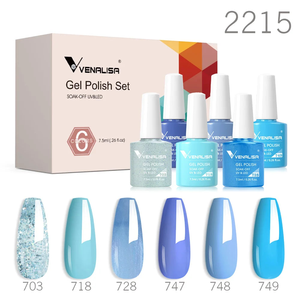 VENALISA 6-Piece Winter Gel Polish Set – HEMA & TPO Free