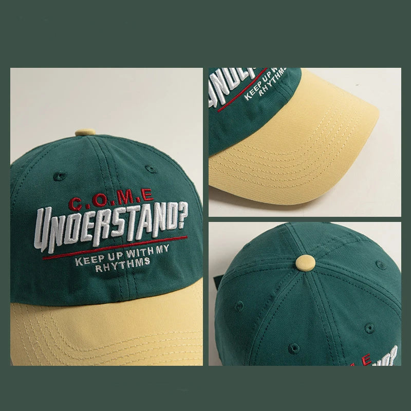 Adjustable Cotton Baseball Cap with Wide Brim