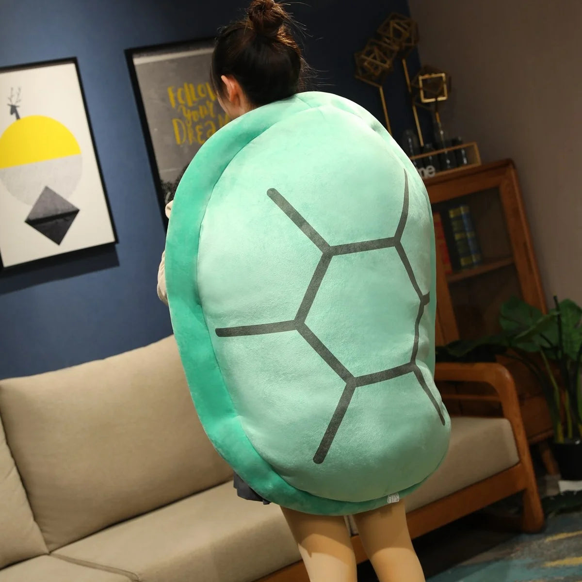 Wearable Vest Turtle Shell Pillows Cosplay Anime, Giant Turtle Stuffed Animal Plush Pillow, Costume for Animal Cosplay Halloween