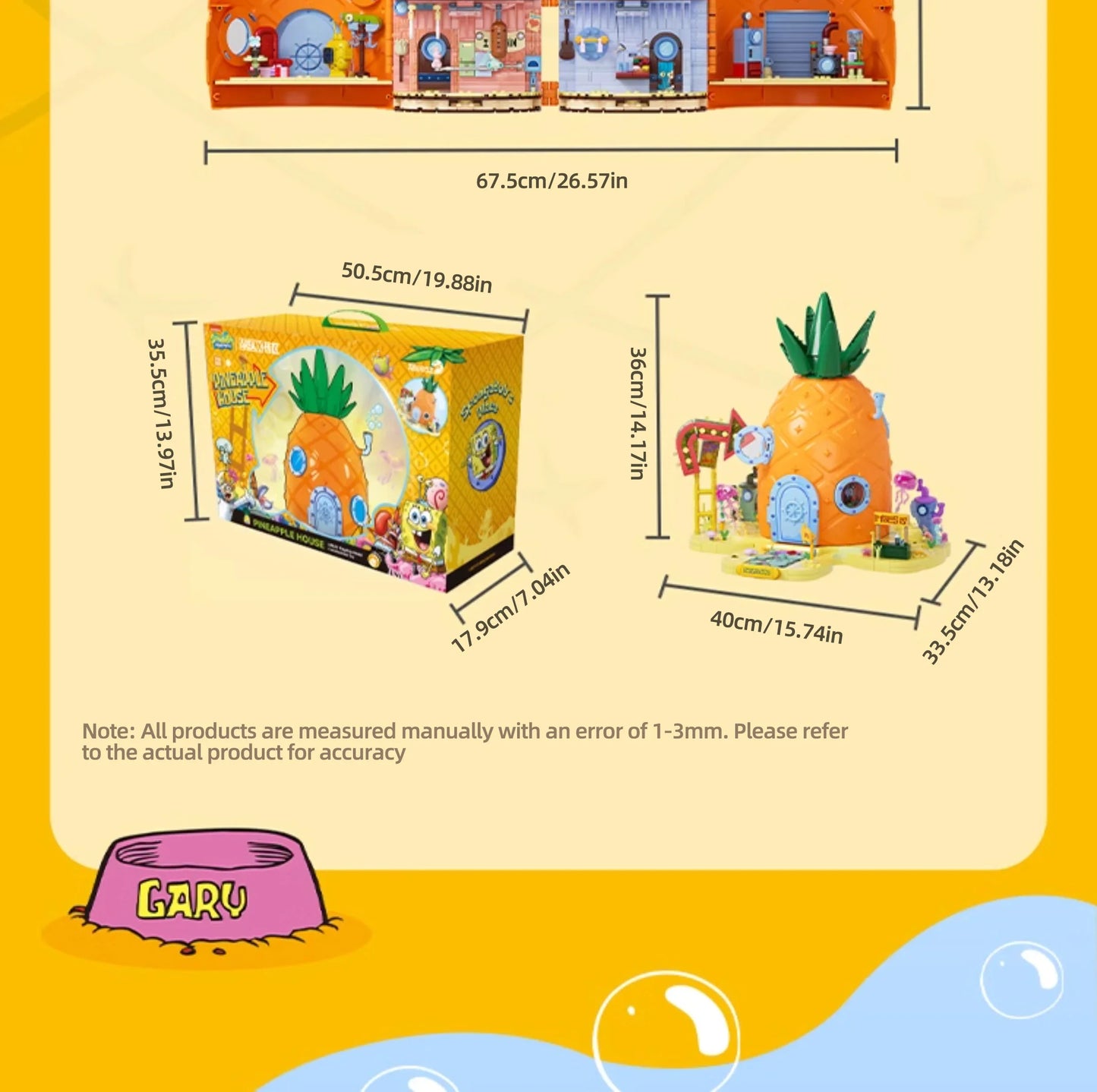 Spongebob Cartoon Krusty Krab Restaurant Building Blocks Creative Canteen Scenes Model Bricks Desktop Ornaments Fans Toys Gifts