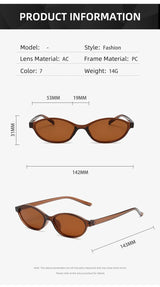 Vintage Small Frame Oval Sunglasses – Black Round Designer Style, Unisex Cool Eyewear for Men & Women, Fashion Circular UV Sun Glasses