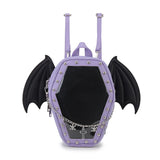 Gothic Punk Coffin Shape Ita Bag Women Clear Backpacks Dark Lolita Handbag and Shoulder Bag Girls Cosplay Designer 2 Insert