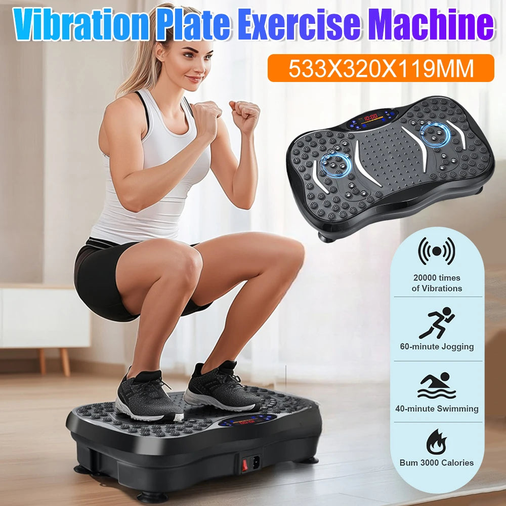 Vibration Plate Exercise Machine with Bluetooth & Full Body Shaker