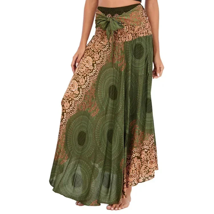 Boho Maxi Skirt – Flowy Ankle-Length Summer Skirt for Women