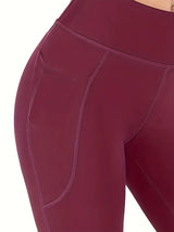 High-Waisted Flare Yoga Pants with Pockets