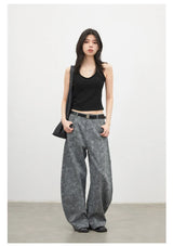 CHIC VEN New Women Jeans Loose Casual High Waist Wide Leg Denim Pants Paisley Female Trousers Spring Autumn 2026