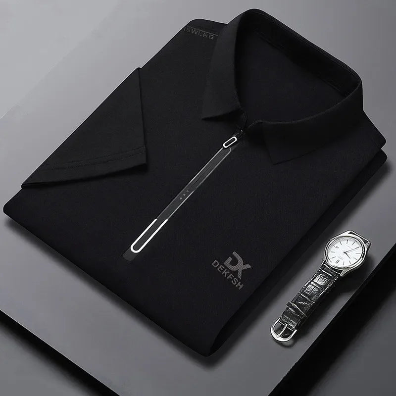 Men's Zipper Polo Shirt | Smart Casual All-Season