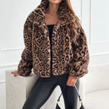 Leopard Print Casual Cardigan