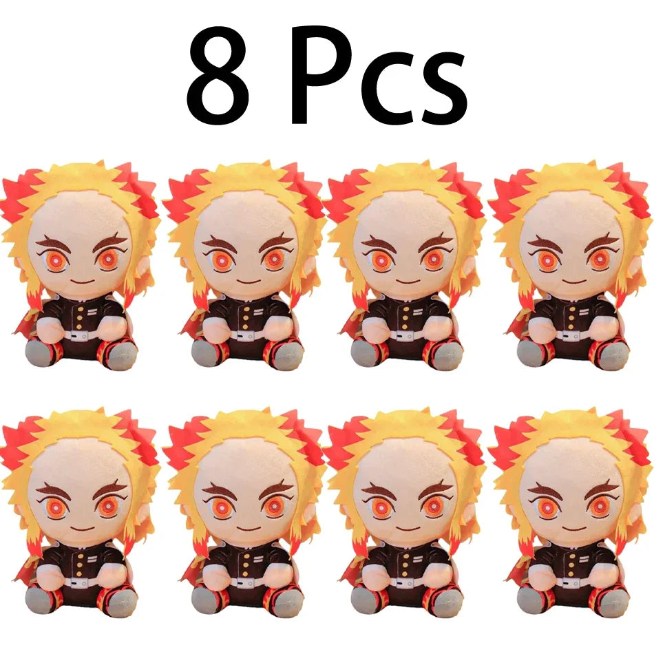 20cm Hot Japan Demon Slayer Plush Dolls Lovely Anime Kimetsu No Yaiba Kamado Tanjirou Nezuko Zenitsu Kyoujurou Toys Kids Gifts