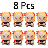 20cm Hot Japan Demon Slayer Plush Dolls Lovely Anime Kimetsu No Yaiba Kamado Tanjirou Nezuko Zenitsu Kyoujurou Toys Kids Gifts