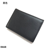 Dropshipping Custom Name Genuine Leather Men Women Business Card Holder Bifold Credit Card Case With ID Window