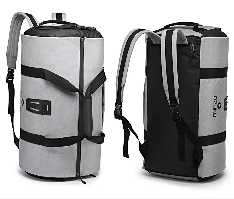 OZUKO Garment bag Multifunction Men Suit Storage Large Capacity Luggage Handbag Male Waterproof Travel Duffel Bag Shoes Pocket
