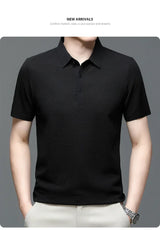 Men's Ice Silk Polo Shirt – Breathable Smart Casual Tee