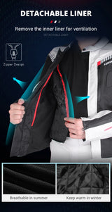 HEROBIKER Waterproof Motorcycle Jacket Man Racing Jacket Wearable Motorcycle Pants Moto Clothing With EVA Protection