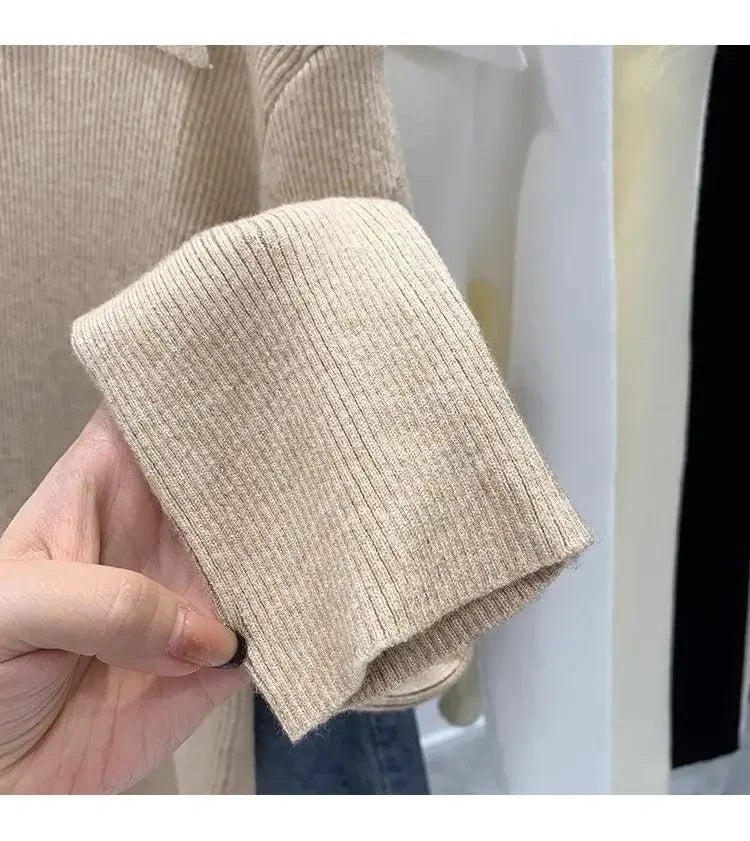Women's Polo Collar Knit Sweater