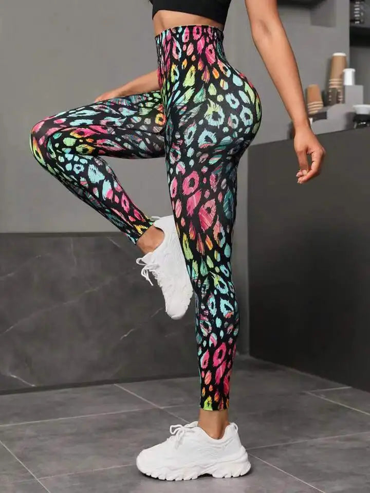Women's 3D Tie-Dye Seamless Push-Up Leggings