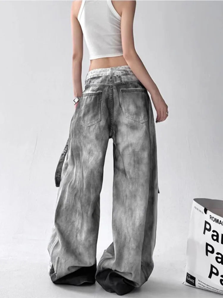 Women's Wide-Leg Distressed Jeans | High Street Style