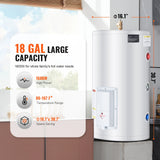 SucceBuy Electric Water Heater 40/70L Tank Instant Hot Water Heater 1.6Kw Tankless Water Heater w/ LED Display Knob Control IPX4