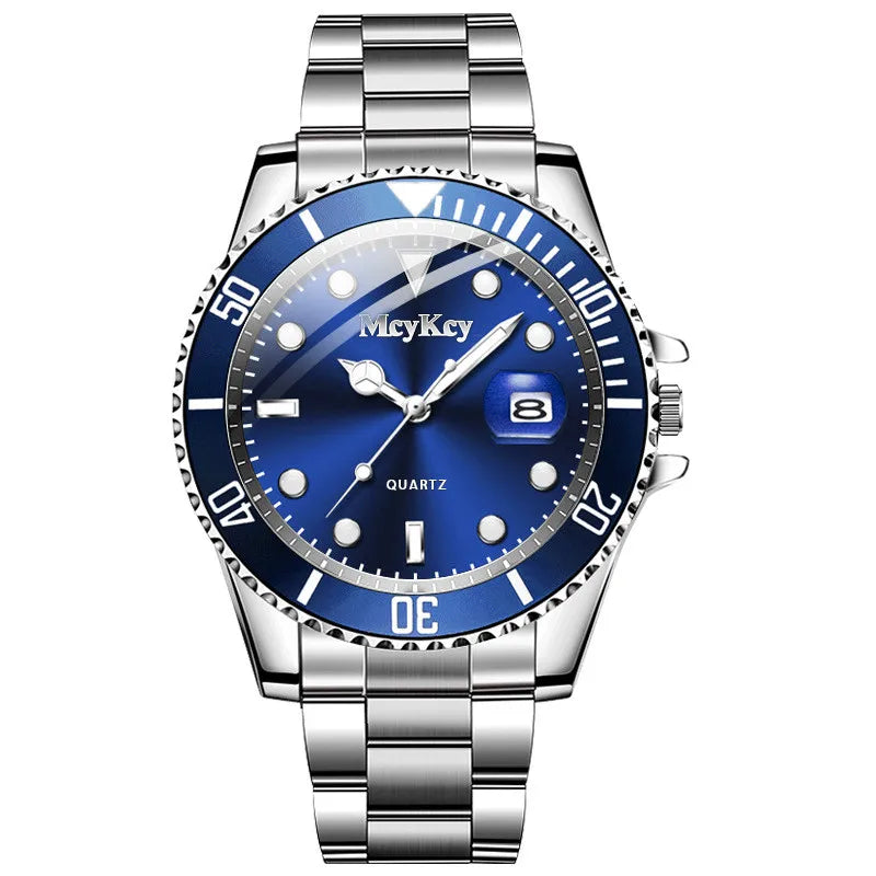 Fashion Men Business Watches Stainless Steel Band Men Calendar Quartz Watch Casual Clock Sports Wristwatch Reloj Hombre