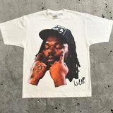 Hip Hop Celebrity Portrait Graphic Tee — Unisex Streetwear Cotton T-Shirt