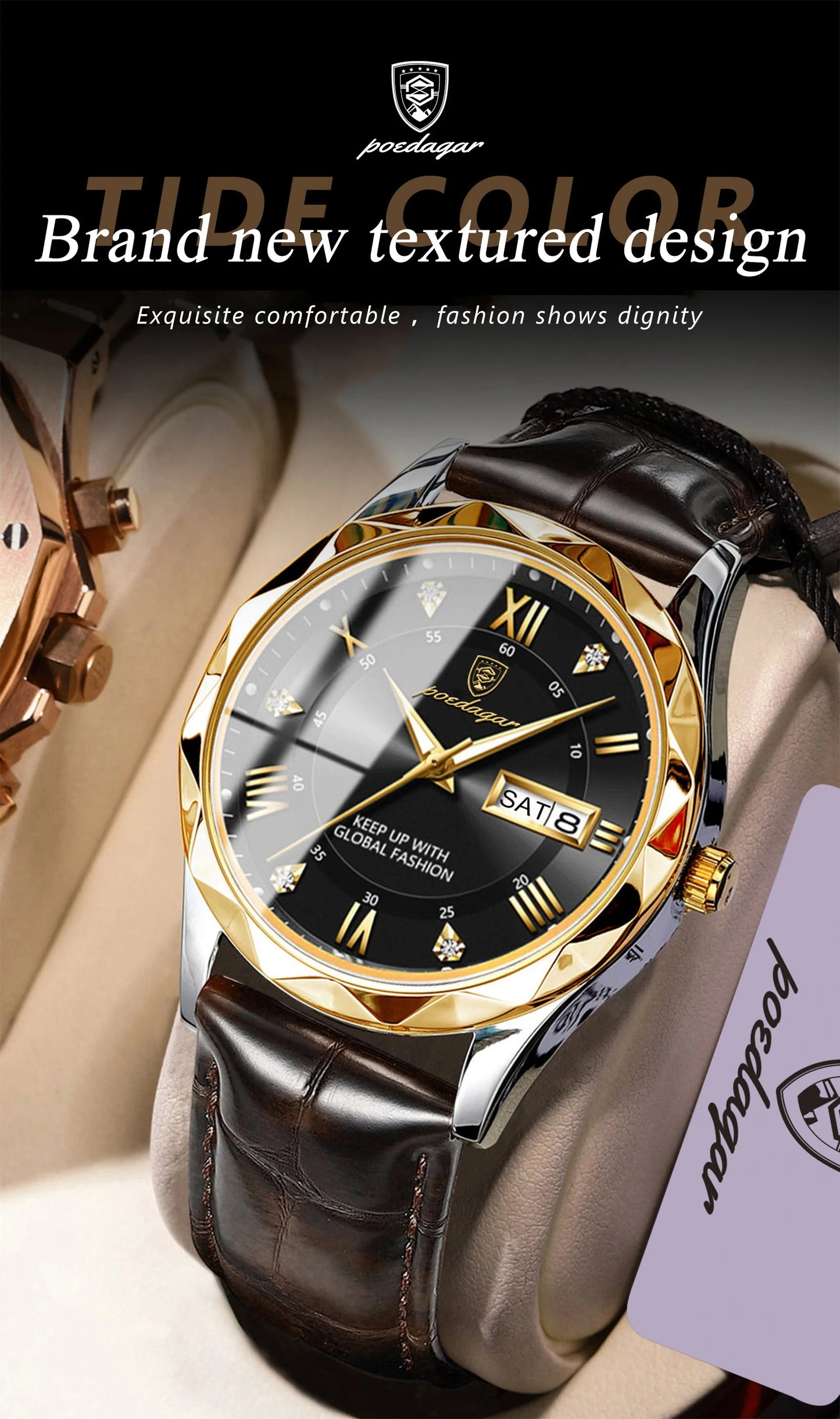 POEDAGAR 615 Men's Luxury Quartz Watch