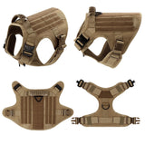 Tactical Dog Harness Set – Collar, Leash & MOLLE Pouches
