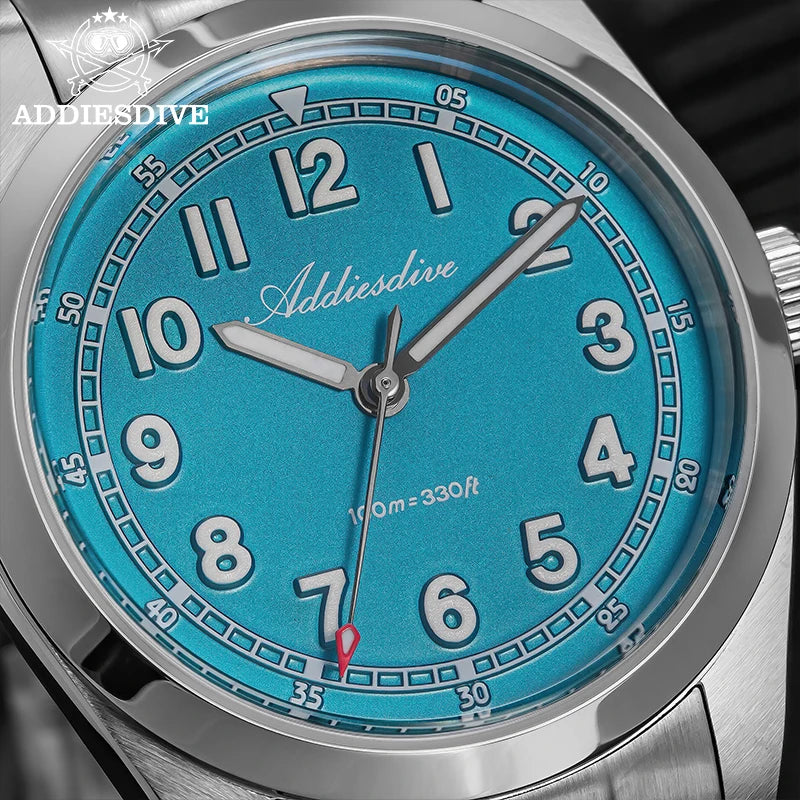 ADDIESDIVE 2025 New Men’s Luxury Quartz Watch AD2521 Ultra-Thin Sapphire Glass BGW9 Luminous 316L Steel Band 100M Waterproof