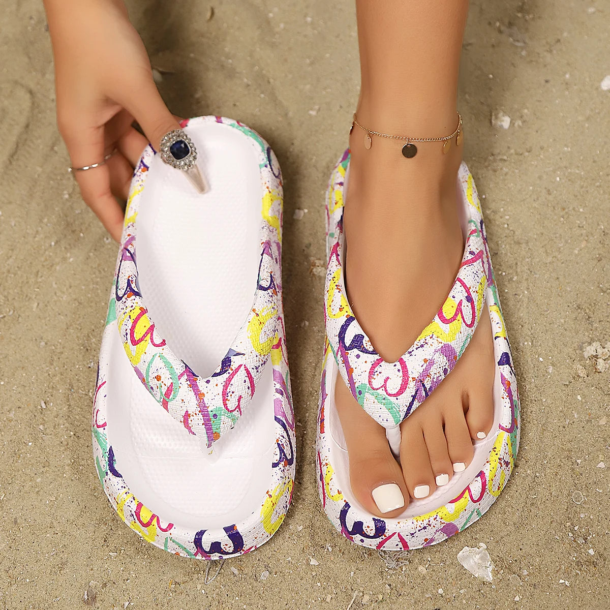 Leopard Print Cloud Slides – Soft Thick-Sole Summer Beach Sandals