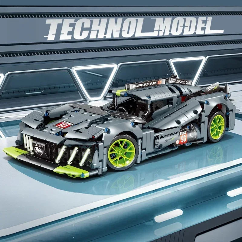 Creative DIY Racing Car Model Building Bricks Kit Advanced MOC Construction Toys for Adults Boys Girls Holiday Gift Idea